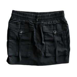 Y2K Mini Skirt Women's Small Black Pocket Whimsygoth E-Girl Punk Goth